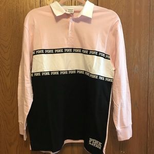 VS Pink NWOT Rugby shirt